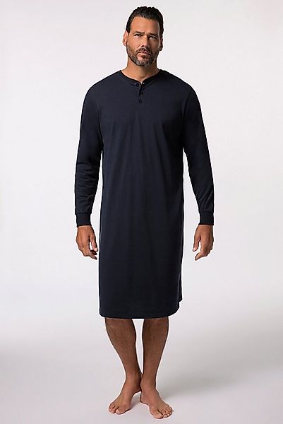 JP1880 Schlafanzug Nachthemd Langarm Henley günstig online kaufen