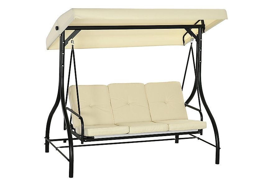 MC Star Hollywoodschaukel mit Liegefunktion 3-Sitzer Gartenschaukel mit ver günstig online kaufen