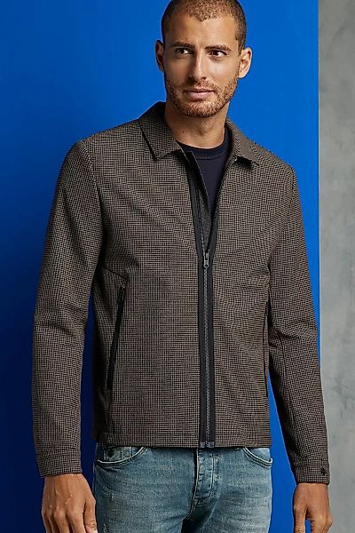 Cast Iron Zip Jacke Karo Braun - Größe S günstig online kaufen