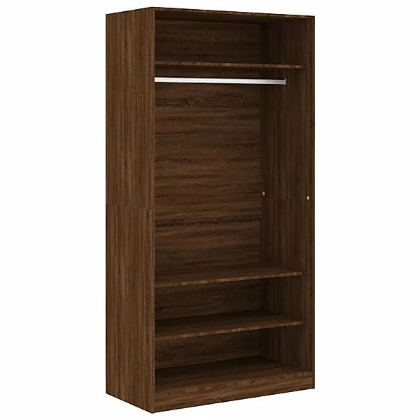 Vidaxl Kleiderschrank Braun Eiche-optik 100x50x200 Cm Holzwerkstoff günstig online kaufen