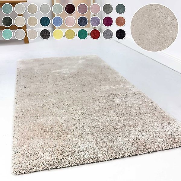Esprit Hochflor-Teppich »Relaxx ESP-4150«, rund, 25 mm Höhe, Wohnzimmer, se günstig online kaufen
