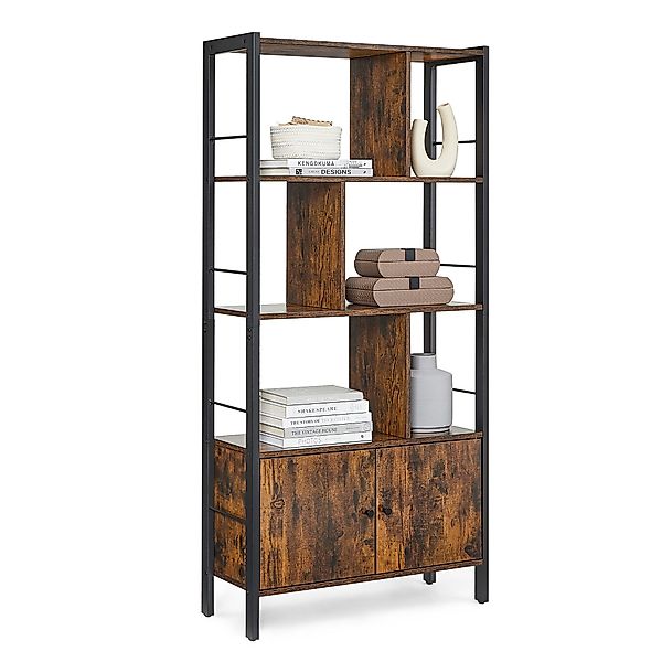VASAGLE Bücherregal, Standregal, Bücherschrank mit 4 günstig online kaufen