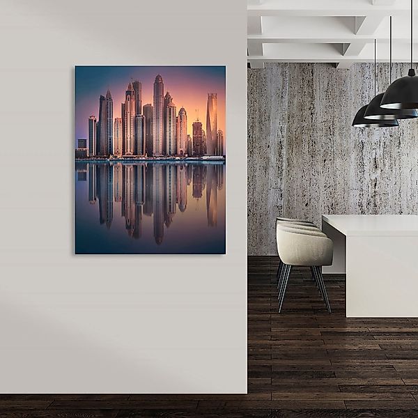 queence Acrylglasbild "Hochhäuser", Skyline-Gebäude-Städte, Fine Art-Print günstig online kaufen