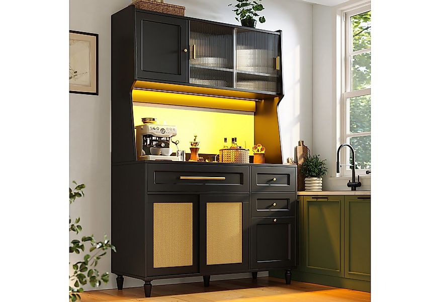 Odikalo Küchenbuffet Küchenschrank Buffetschrank Hochschrank (Küchenschrank günstig online kaufen