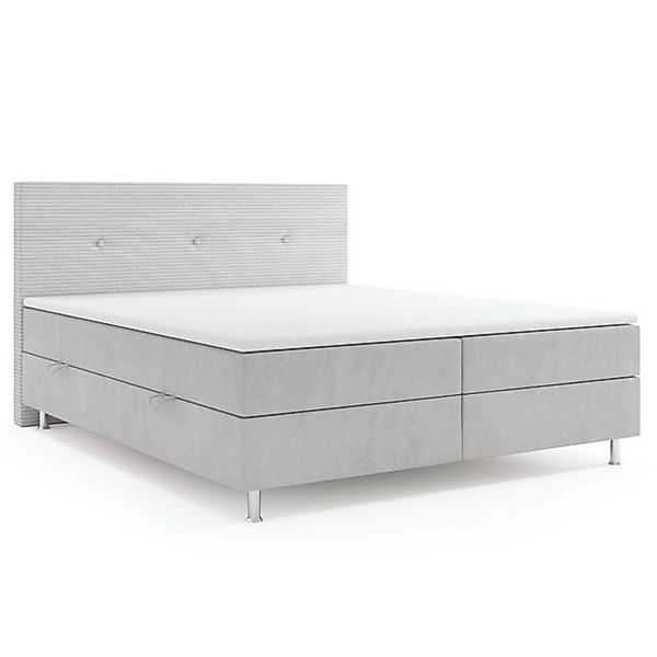 M-Punkt24 Boxspringbett RIO (Grau, Liegefläche 180 günstig online kaufen