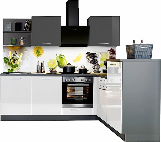 KOCHSTATION Winkelküche ""KS-Jena", vormontiert, Stellbreite 245x175 cm", m günstig online kaufen