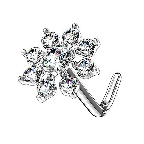 Taffstyle Nasenpiercing Nasenpiercing Stecker filigraner Kristall günstig online kaufen
