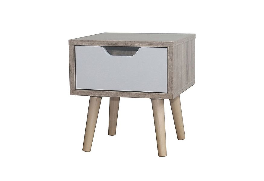 HTI-Living Nachttisch Nachttisch 1 Schublade Thekla Sonoma Weiß (Stück, 1-S günstig online kaufen