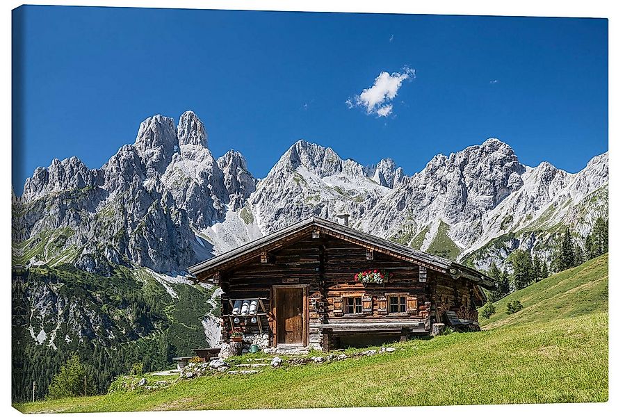 Posterlounge Wandbild Almhütte in den österreichischen Alpen, Gerhard Wild, günstig online kaufen