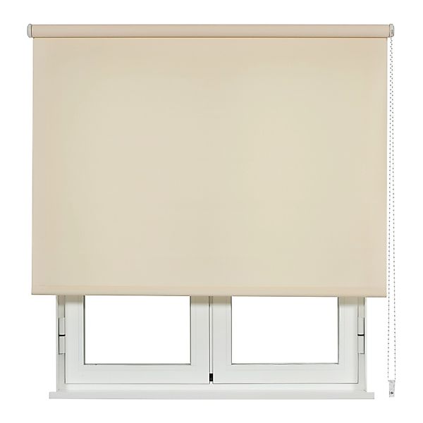 Viewtex Seitenzugrollo Lichtdurchlässig Basic Beige 90 x 250 cm günstig online kaufen