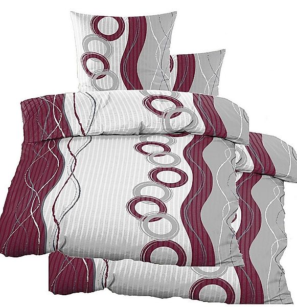 KH-Haushaltshandel Bettwäsche 4-tlg. Seersucker Bettwäsche 2x (135x200 +80x günstig online kaufen
