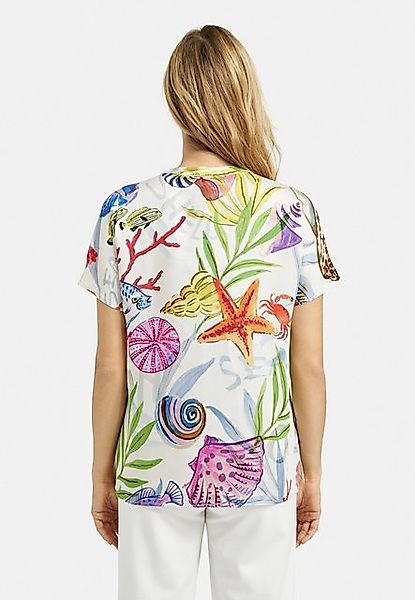 Milano Italy Blusentop BLOUSETOP WITH PANEL AND V-NECK COLORFUL PRINT günstig online kaufen