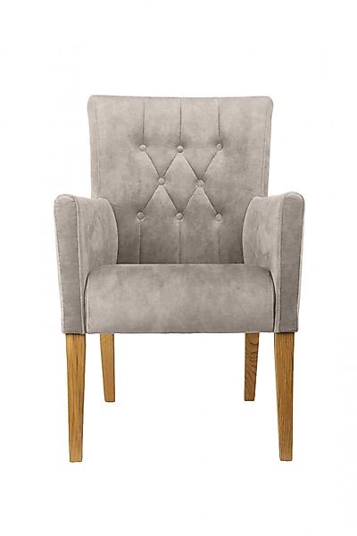 Home affaire Armlehnstuhl "Cortega Esszimmerstuhl mit Knopfheftung" () 1 St günstig online kaufen