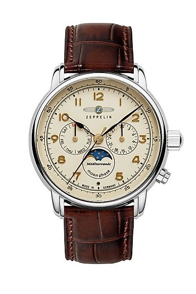 ZEPPELIN Quarzuhr LZ 121 Méditarrenée Moonphase 9636-5, Armbanduhr, Herrenu günstig online kaufen
