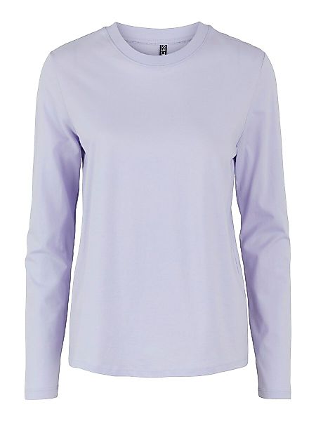 Pieces Ria Solid Langarm T-shirt M Purple Heather günstig online kaufen