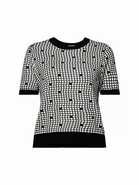Esprit Kurzarmpullover Jacquard-Sweatshirt mit Rundhalsausschnitt günstig online kaufen