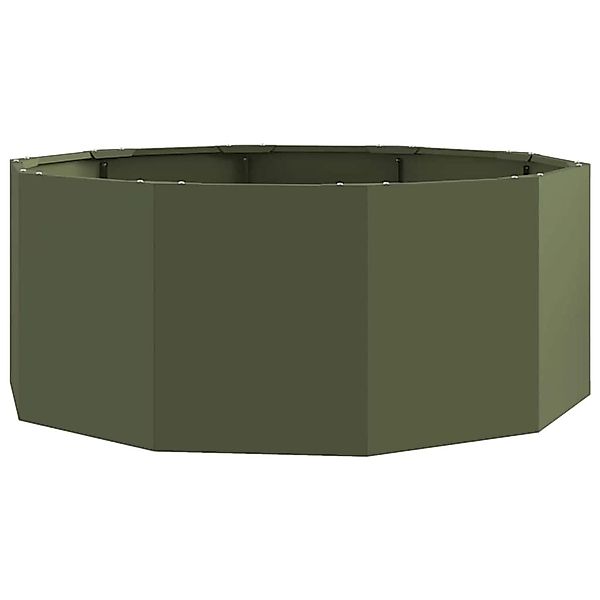 vidaXL Pflanzkübel Olive Grün 90 x 90 x 35 cm Stahl 883734 günstig online kaufen