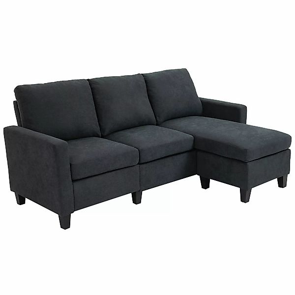 HOMCOM 3-Sitzer Ecksofa Eckcouch in L-Form, günstig online kaufen