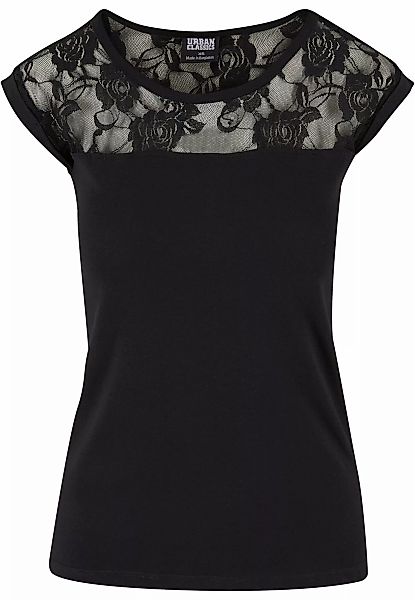 URBAN CLASSICS Kurzarmshirt "Urban Classics Damen Ladies Top Laces Tee", (1 günstig online kaufen
