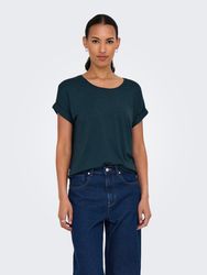 ONLY T-Shirt "ONLMOSTER – Kurzarmshirt mit Aufschlag und klassischem Look" günstig online kaufen