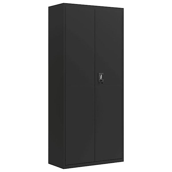 furnicato Aktenschrank Schwarz 90x40x200 cm Stahl (1-St) günstig online kaufen