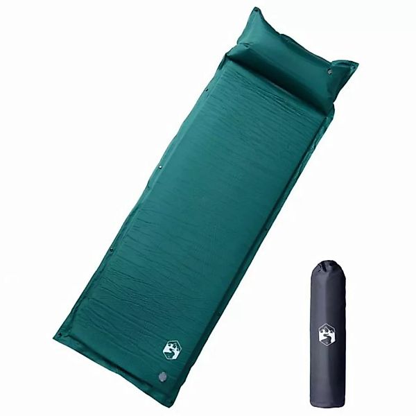 vidaXL Luftbett Isomatte mit Integriertem Kissen Selbstaufblasend Grün günstig online kaufen