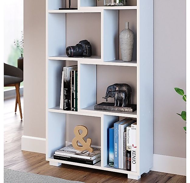 Vicco Raumteiler Domus, Weiß, 60 x 120 cm 8 Fächer günstig online kaufen