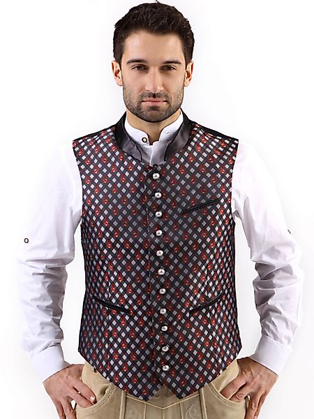 Almbock Trachtenweste Trachtengilet Toni (1-tlg) anthrazit günstig online kaufen