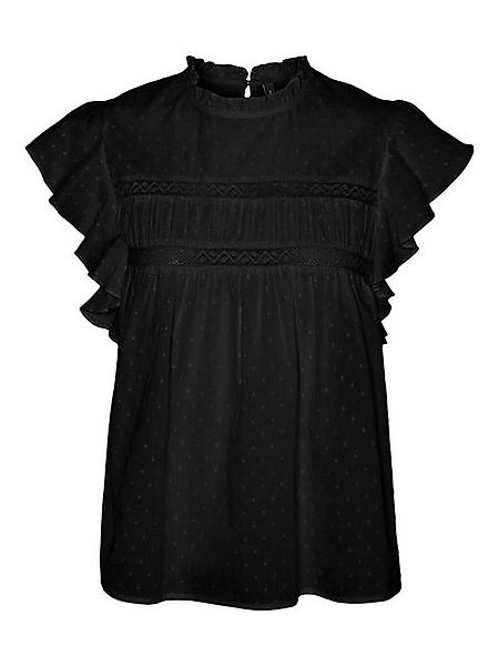 Vero Moda Kurzarmbluse Trine (1-tlg) Drapiert/gerafft günstig online kaufen