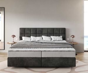DELIFE Boxspringbett Dream-Fine, Mikrofaser Anthrazit Vintage günstig online kaufen