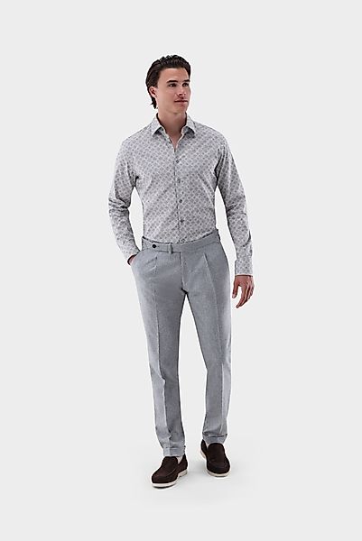 Hemd mit geometrischem Druck Slim Fit günstig online kaufen