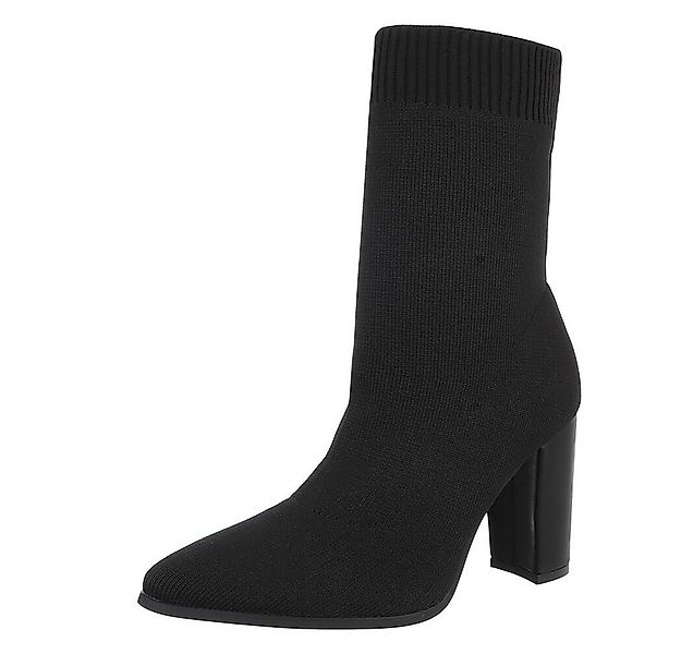 Ital-Design Elegante Strumpfstiefel mit Blockabsatz für Damen High-Heel-Sti günstig online kaufen