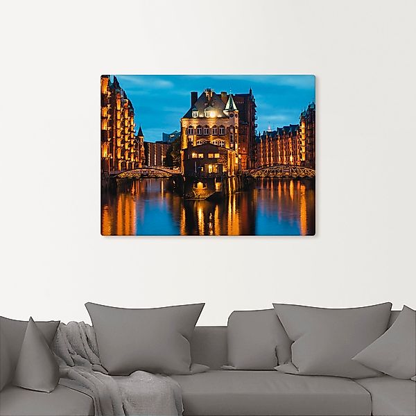 Artland Wandbild "Teil der alten Speicherstadt in Hamburg", Deutschland, (1 günstig online kaufen