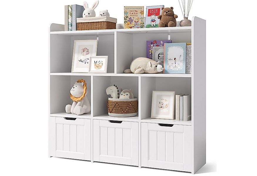 Bealife Bücherregal Kinderregal, Spielzeugschrank mit 3 Schubladen, mit Rol günstig online kaufen