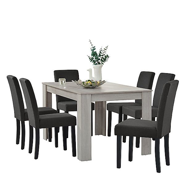 en.casa Essgruppe, (Set, 7-tlg., Esstisch mit günstig online kaufen