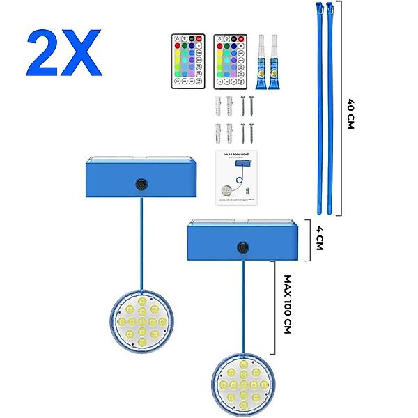 JOYOLEDER LED Solarleuchte Solar Poolbeleuchtung Unterwasser, günstig online kaufen