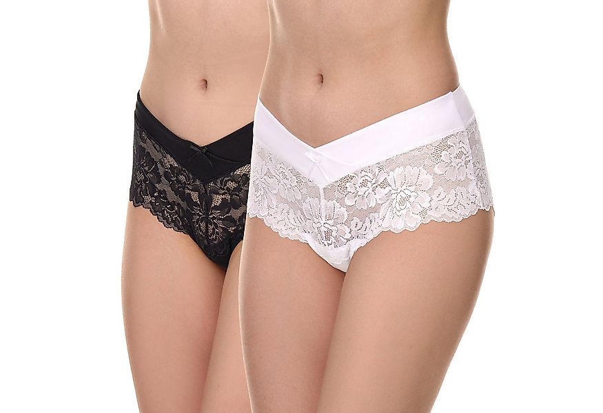 Merry Style Lange Unterhose Damen Unterhose Hipster Hot Pants mit Spitzenbe günstig online kaufen