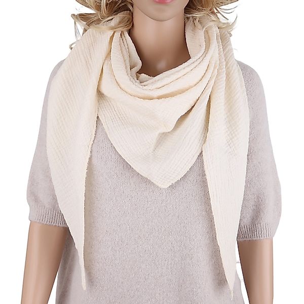 MIRROSI Dreieckstuch Aus Musellin Dreiecksschal ca.190x80 cm, Made in Italy günstig online kaufen