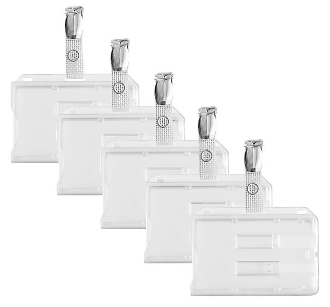 WEBBOMB Schlüsselanhänger 5x Doppel Kartenhalter f 1-2 Karten Ausweishalter günstig online kaufen