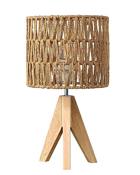 EDISHINE LED Nachttischlampe mit Seil-Lampenschirm, LED wechselbar, Warmwei günstig online kaufen