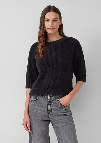 s.Oliver Kurzarmpullover Strickpullover Flauschiger Strickpullover mit günstig online kaufen