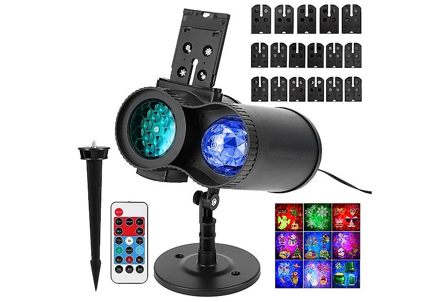 LMaxhome Projektionslampe Laser Doppelköpfe LED, IP65 Wasserdicht, Weihnach günstig online kaufen