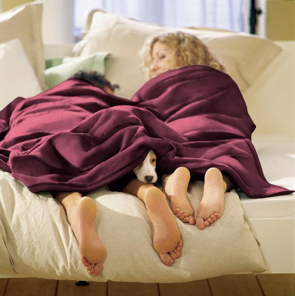 Biederlack Wohndecke "Cotton Home" im Uni Design, Kuscheldecke günstig online kaufen