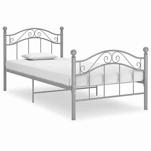 Bett Grau Metall 90x200 Cm günstig online kaufen