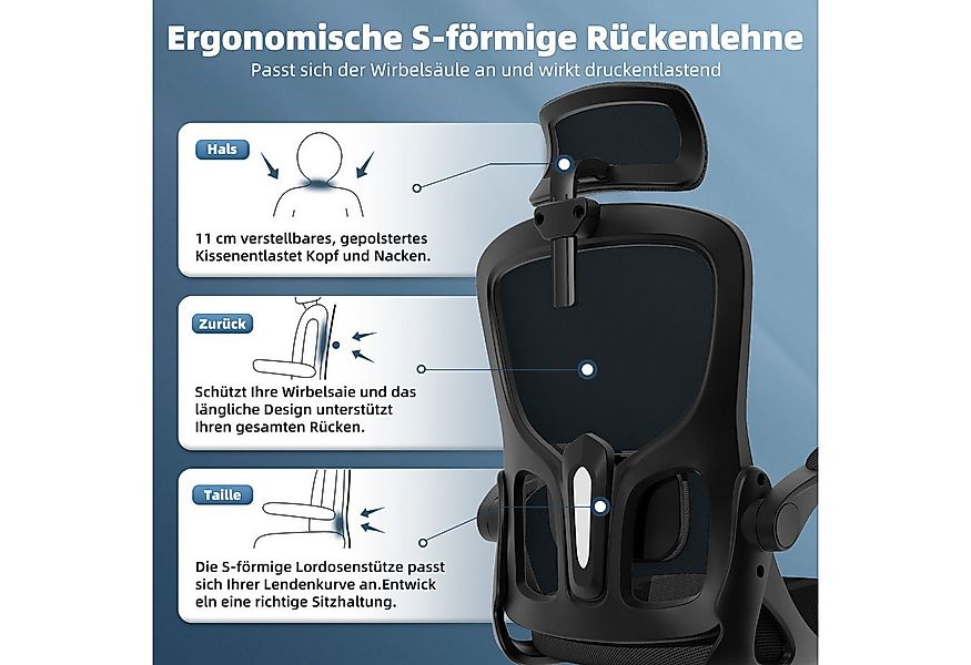 Hiazurm Bürostuhl Bürostuhl, Ergonomischer Schreibtischstuhl, Drehstuhl, Ch günstig online kaufen