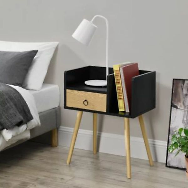en.casa Nachttisch mit Schublade und Ablagefach Nachtschrank Kommode in ver günstig online kaufen