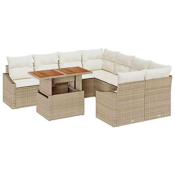 vidaXL Garten Essgruppe mit Kissen Beige und Creme 100 x 55 x 73 cm 3349819 günstig online kaufen