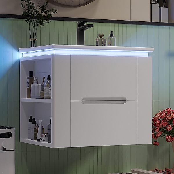 Flieks Waschtisch Waschbeckenunterschrank mit LED-Radarsensor inkl. günstig online kaufen