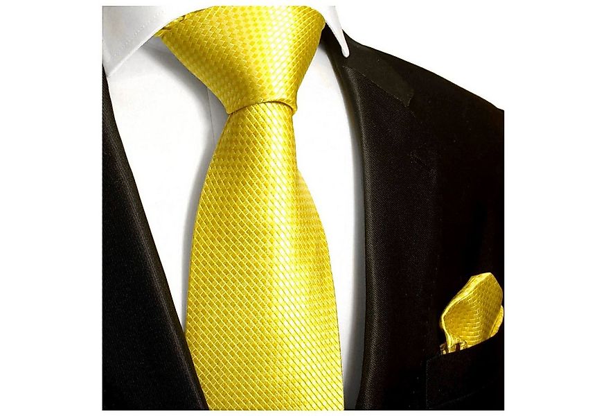 Paul Malone Krawatte Herren Seidenkrawatte mit Tuch modern uni einfarbig 10 günstig online kaufen