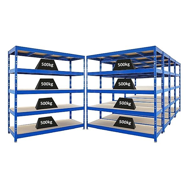 PROREGAL Mega Deal 5x Profi Schwerlastregal Rhino HxBxT 200x200x60cm 5 Span günstig online kaufen